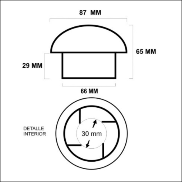 CAPUCHÓN DE SEGURIDAD NARANJA DE 2” - Imagen 2